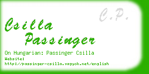 csilla passinger business card